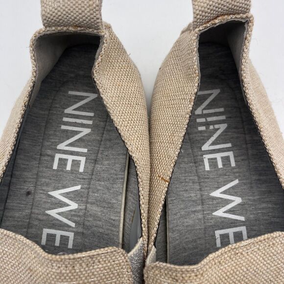 Nine West Playa Vista Embroidered Floral Slip On Sneaker Shoes Flats size 10M - Picture 3 of 8